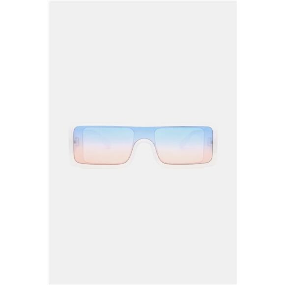 Polycarbonate Frame Rectangle Sunglasses - Picture 1 of 14